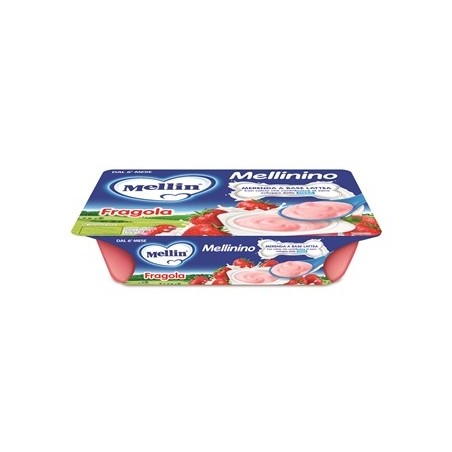 Mellin Mellinino merenda fragola alimento per infanzia 6 x 55 g Mellin Mellinino merenda fragola alimento per infanzia 6 x 55 g