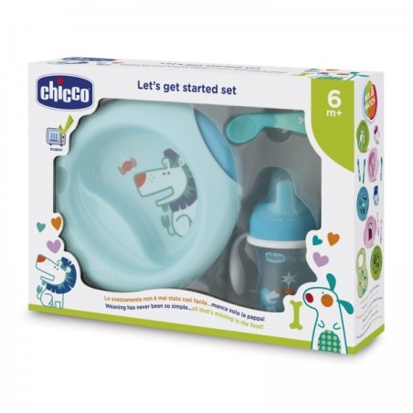 Chicco set pappa per bambini da 6 mesi+ azzurro Chicco set pappa per bambini da 6 mesi+ azzurro