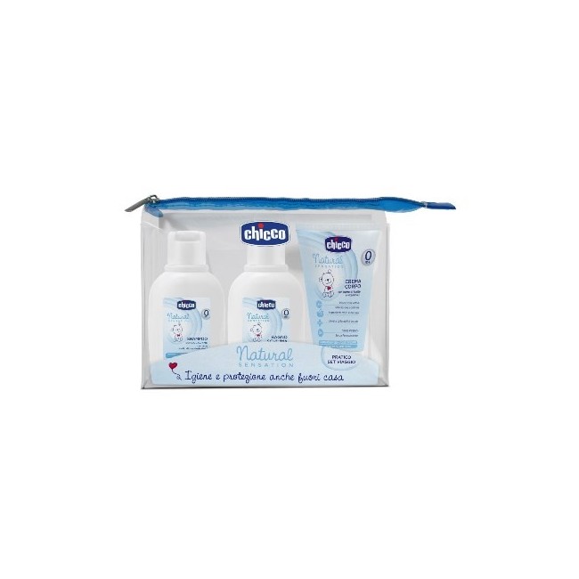Chicco travel kit set da viaggio con 3 prodotti igiene