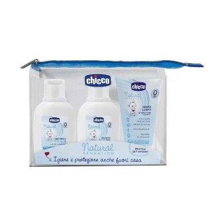 Chicco travel kit set da viaggio con 3 prodotti igiene