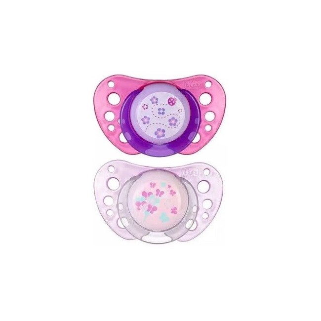 Chicco succhietto air girl in caucciu' 6-16 mesi 2 pezzi Chicco succhietto air girl in caucciu' 6-16 mesi 2 pezzi
