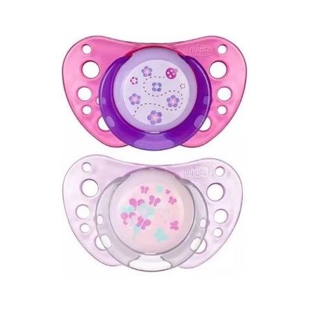 Chicco succhietto air girl in caucciu' 6-16 mesi 2 pezzi Chicco succhietto air girl in caucciu' 6-16 mesi 2 pezzi