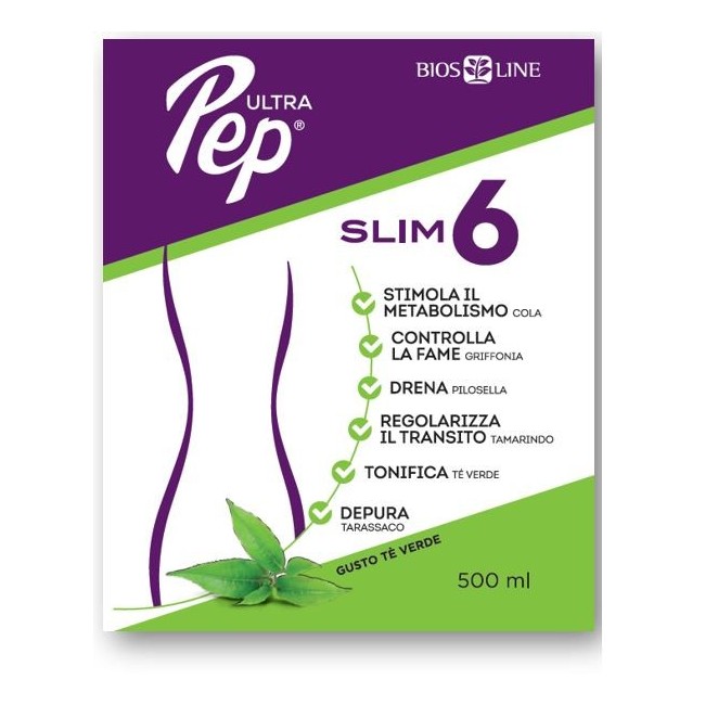 Bios line Ultra pep slim 6 te' verde 500 ml con edulcorante Bios line Ultra pep slim 6 te' verde 500 ml con edulcorante
