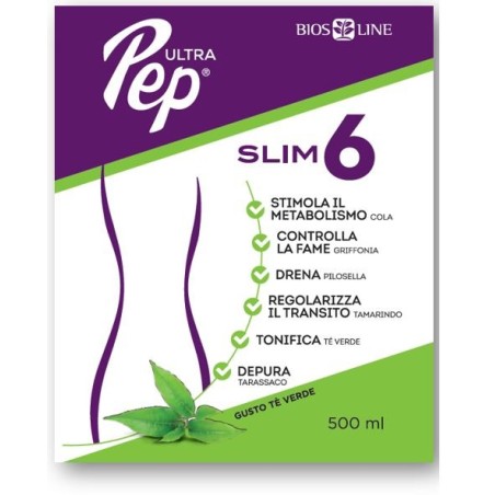 Bios line Ultra pep slim 6 te' verde 500 ml con edulcorante Bios line Ultra pep slim 6 te' verde 500 ml con edulcorante
