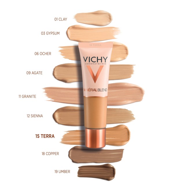 Vichy Mineral blend fondotinta fluid con acqua termale 30 ml Vichy Mineral blend fondotinta fluid con acqua termale 30 ml