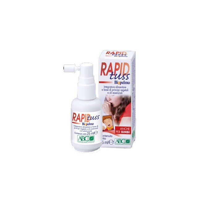 ABC trading Biopelmo rapid tuss spray per la tosse 25 ml ABC trading Biopelmo rapid tuss spray per la tosse 25 ml