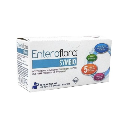 Euritalia Enteroflora symbio integratore 12 flaconcini da 10 ml