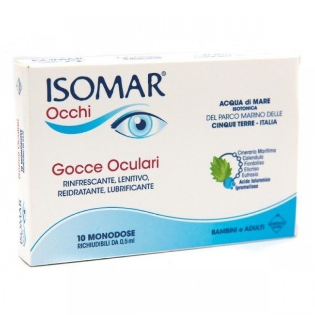 Isomar occhi gocce oculari all'acido ialuronico 0,20% 10 flaconcini Isomar occhi gocce oculari all'acido ialuronico 0,20% 10 flaconcini