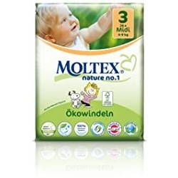 Ontex Pannolini moltex pure & nature midi 4-9 kg taglia 3 33 pezzi