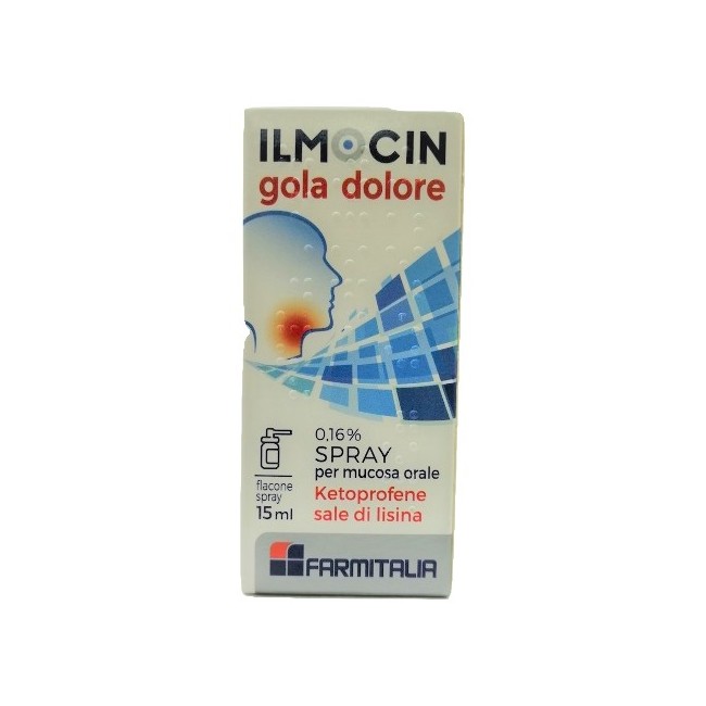 Farmitalia Ilmocin gola dolore spray con ketoprofene 15 ml Farmitalia Ilmocin gola dolore spray con ketoprofene 15 ml