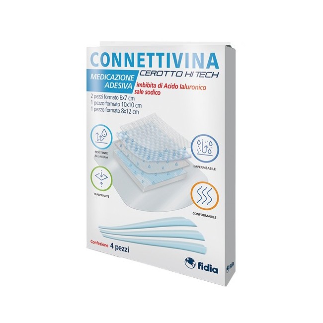 Connettivina hitech Cerotti con acido ialuronico 4 misure miste