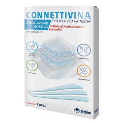 Connettivina hitech Cerotto con acido ialuronico 8 x 12 cm 4 pezzi