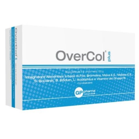 Overcol plus 30 bustine integratore di probiotici e fos