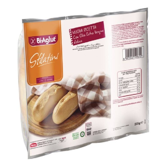 Biaglut pane soffice sfilatini 3 x 75 g alimento senza glutine Biaglut pane soffice sfilatini 3 x 75 g alimento senza glutine
