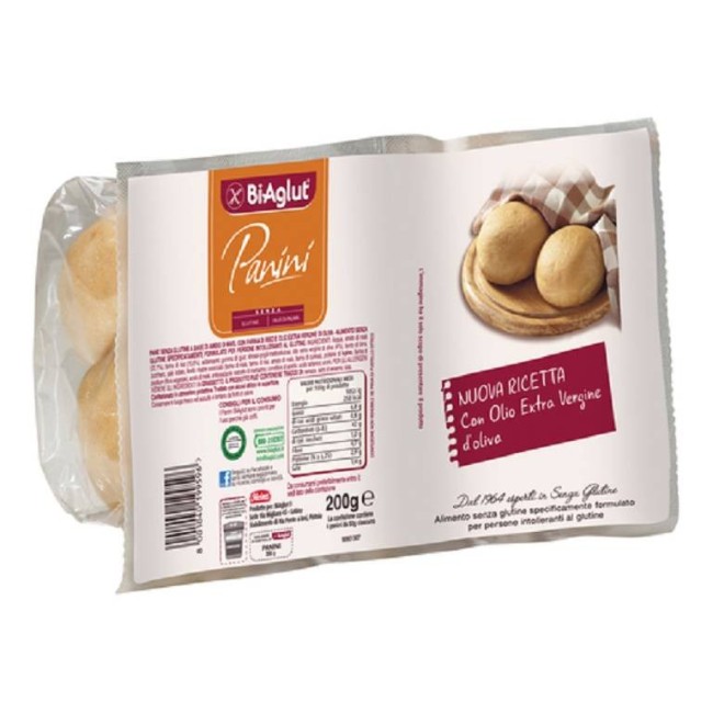Biaglut pane soffice panini 4 x 50 g alimento senza glutine Biaglut pane soffice panini 4 x 50 g alimento senza glutine