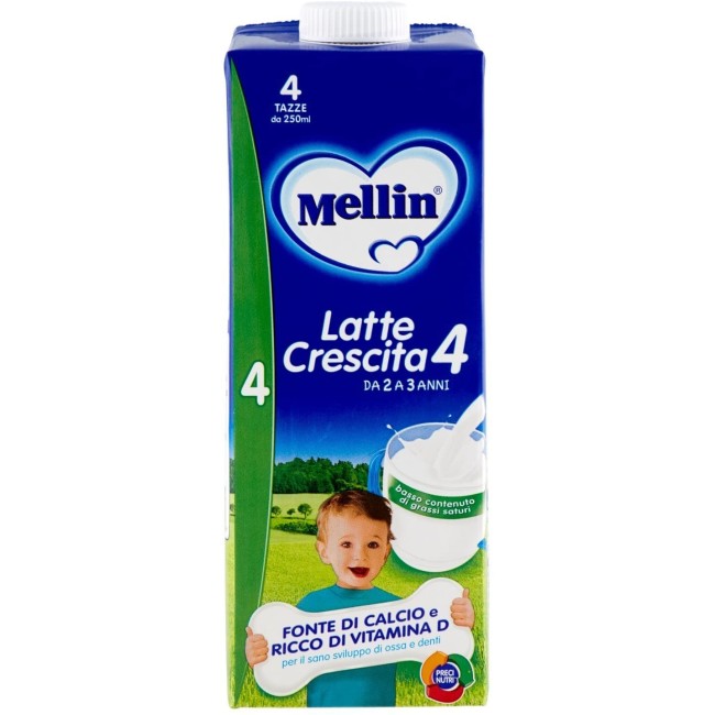 Mellin 4 latte scremato per bambin da 2 a 3 anni 1000 ml Mellin 4 latte scremato per bambin da 2 a 3 anni 1000 ml