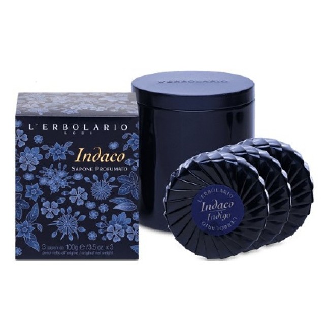 Erbolario Indaco sapone profumato edizione limitata 3 pezzi