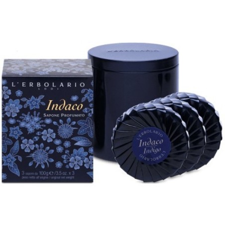 Erbolario Indaco sapone profumato edizione limitata 3 pezzi