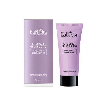 Euphidra gommage gel delicato con microperle cera di riso 75ml