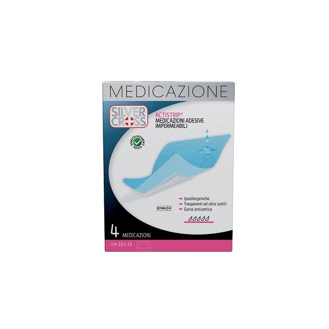 Silvercross actistrip medicazione adesiva 10x15cm 4 pezzi Silvercross actistrip medicazione adesiva 10x15cm 4 pezzi