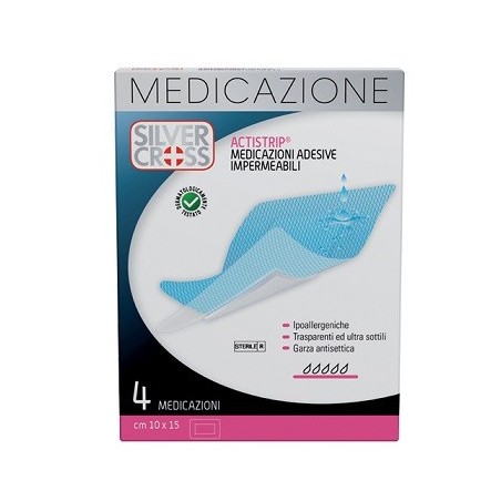 Silvercross actistrip medicazione adesiva 10x15cm 4 pezzi Silvercross actistrip medicazione adesiva 10x15cm 4 pezzi