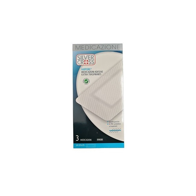 Silvercross airpore medicazione 10x25 cm 3 pezzi Silvercross airpore medicazione 10x25 cm 3 pezzi