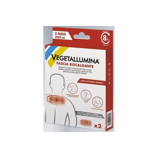 Pietrasanta pharma Vegetallumina fascia riscaldante 2 pezzi Pietrasanta pharma Vegetallumina fascia riscaldante 2 pezzi