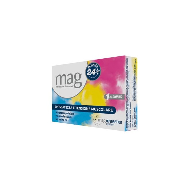 Mag ricarica 24 ore 10 bustine integratore di magnesio Mag ricarica 24 ore 10 bustine integratore di magnesio