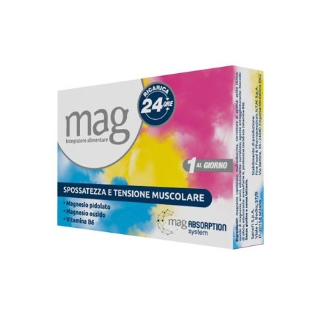 Mag ricarica 24 ore 10 bustine integratore di magnesio Mag ricarica 24 ore 10 bustine integratore di magnesio