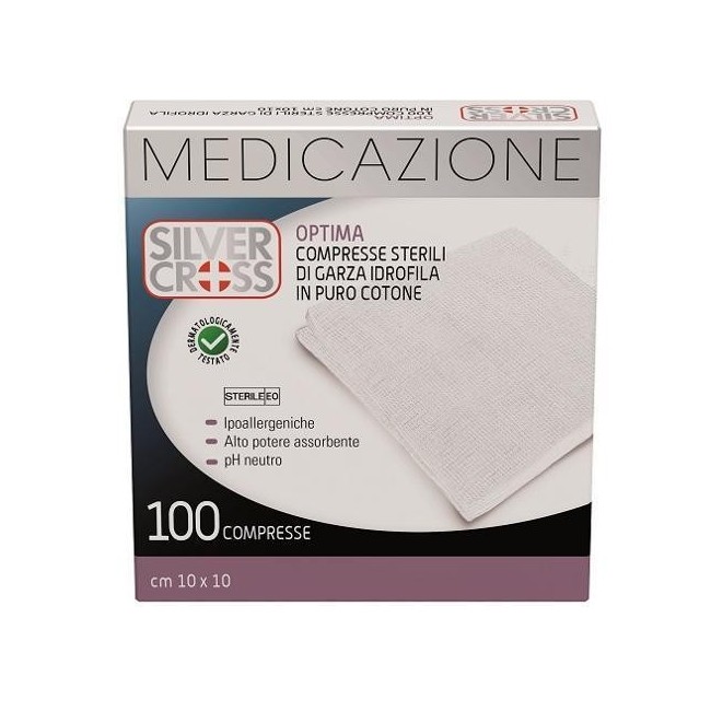 Silvercross Compresse Sterili Garza tnt 10x10cm 100 pezzi Silvercross Compresse Sterili Garza tnt 10x10cm 100 pezzi