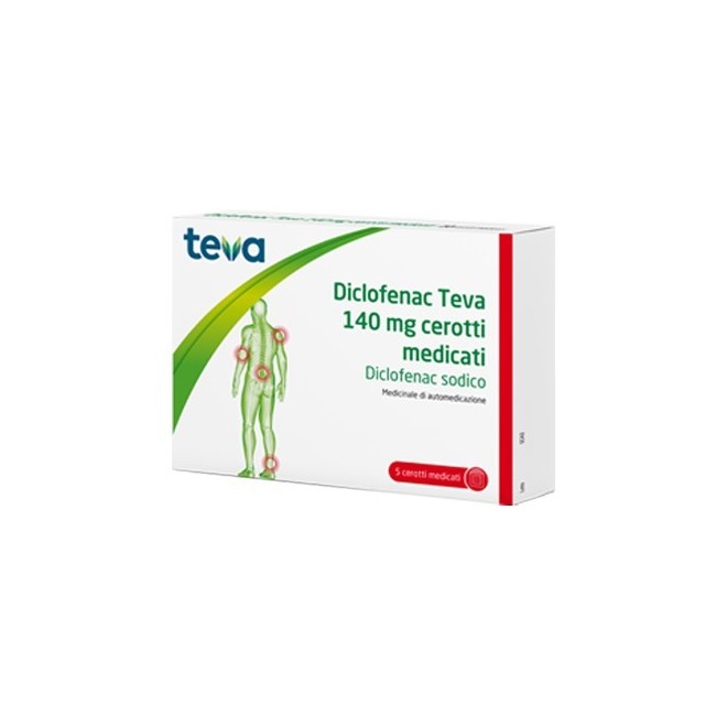 Teva Diclofenac 10 cerotti analgesici medicati 140 mg