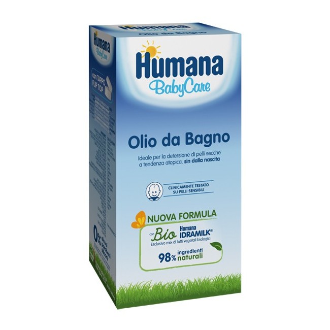 Humana baby care olio da bagno per detersione neonati 200 ml Humana baby care olio da bagno per detersione neonati 200 ml