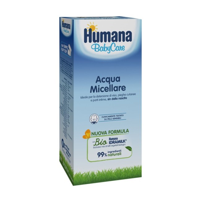 Humana baby care acqua micellare per detersione neonati 300 ml Humana baby care acqua micellare per detersione neonati 300 ml
