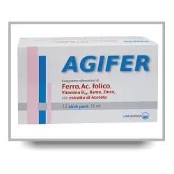 Agips farmaceutici Agifer integratore 12 Stick 15ml