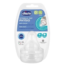 Chicco tettarella perfect 5 0m in silicone 1 foro 2 pezzi