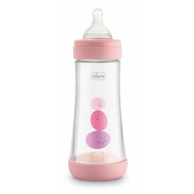 Chicco biberon perfect 5 girl 300 ml in silicone 3 fori flusso veloce Chicco biberon perfect 5 girl 300 ml in silicone 3 fori flusso veloce