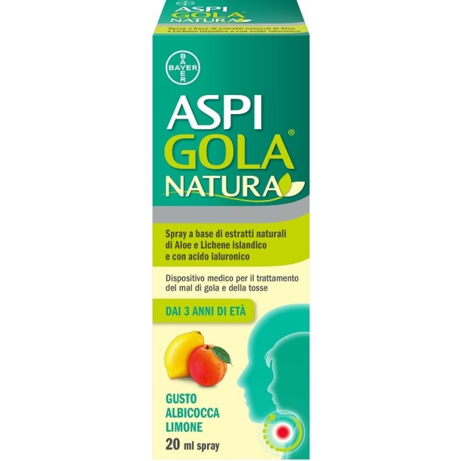 Aspi gola natura spray albicocca limone con lichene islandico 20 m Aspi gola natura spray albicocca limone con lichene islandico 20 m