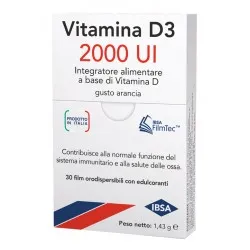 Vitamina d3 ibsa 2000 ui integratore 30 film orali