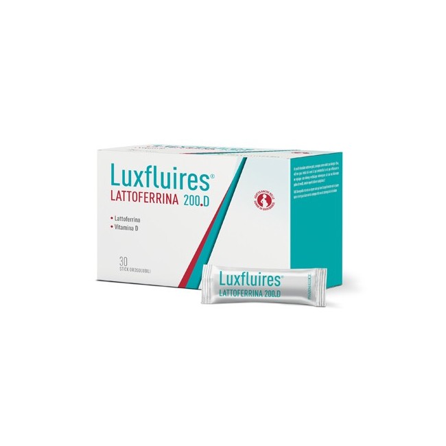 Pharmaluce Luxfluires lattoferrina 200d integratore 30 stick Pharmaluce Luxfluires lattoferrina 200d integratore 30 stick