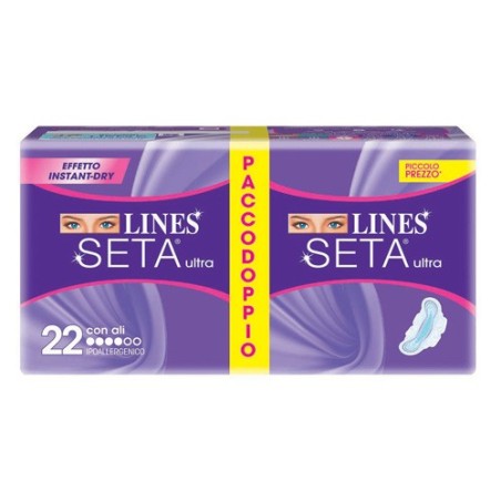 Lines seta ultra assorbente con ali 22 pezzi Lines seta ultra assorbente con ali 22 pezzi