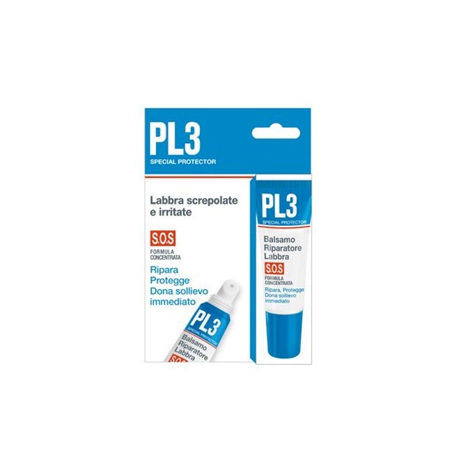 Pl3 balsamo riparatore labbra sos con astuccio 7,5 ml Pl3 balsamo riparatore labbra sos con astuccio 7,5 ml