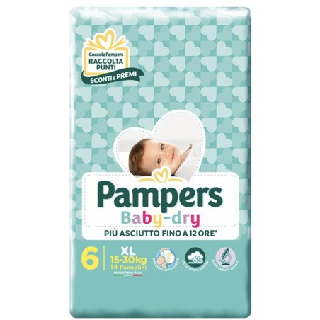 Pampers baby dry downcount Pannolini per bambini XL 24