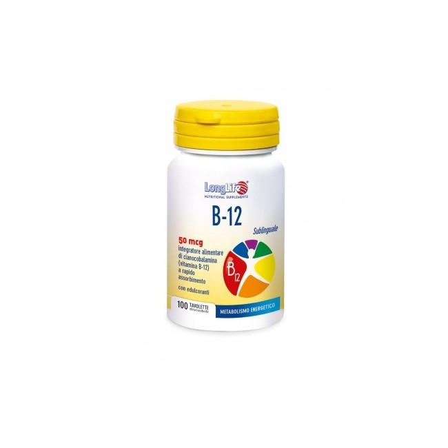 Longlife B12 50mcg Sublinguale 100 Compresse Longlife B12 50mcg Sublinguale 100 Compresse