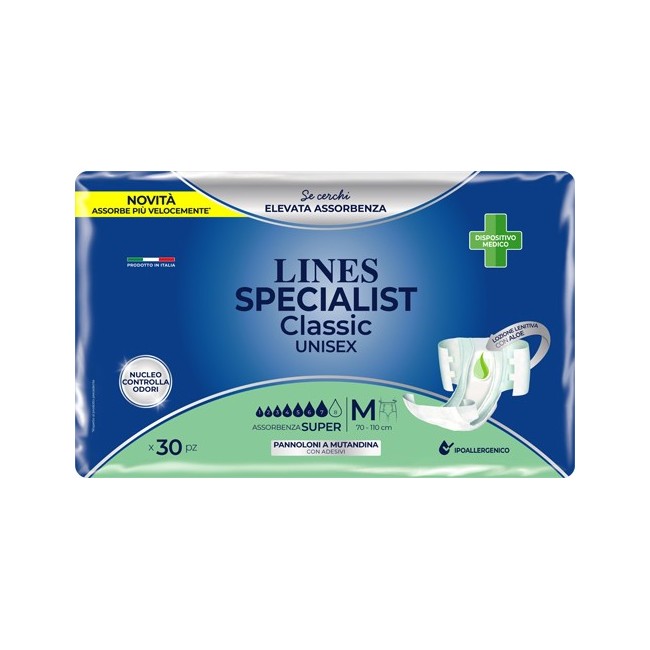 Lines specialist classic super Pannolone a mutanda mm 30 pezzi