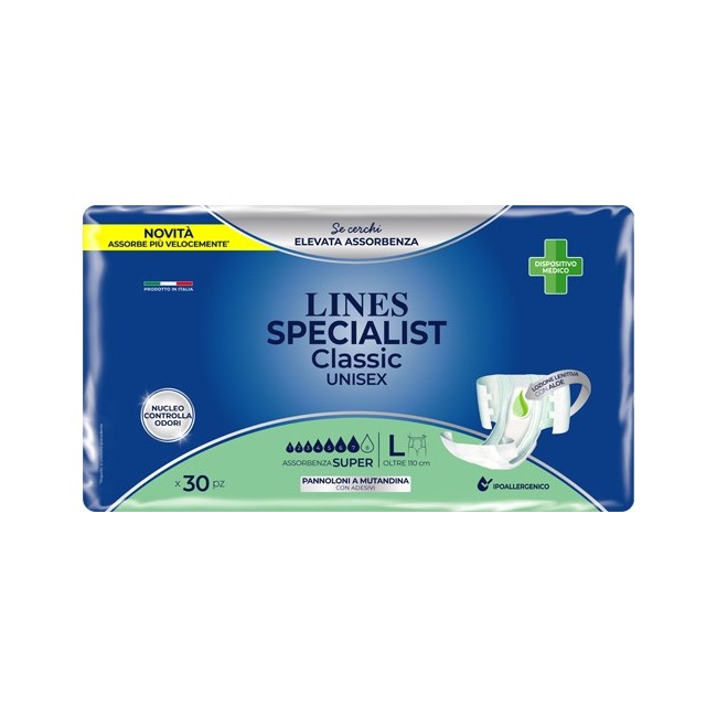 Lines specialist classic super Pannolone a mutanda mg 30 pezzi