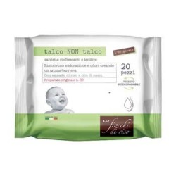 Fiocchi di riso salviette talco non talco per bambini 20 pezzi