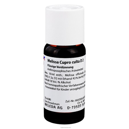 Weleda melissa cupro culta d2 1% gocce 50 ml