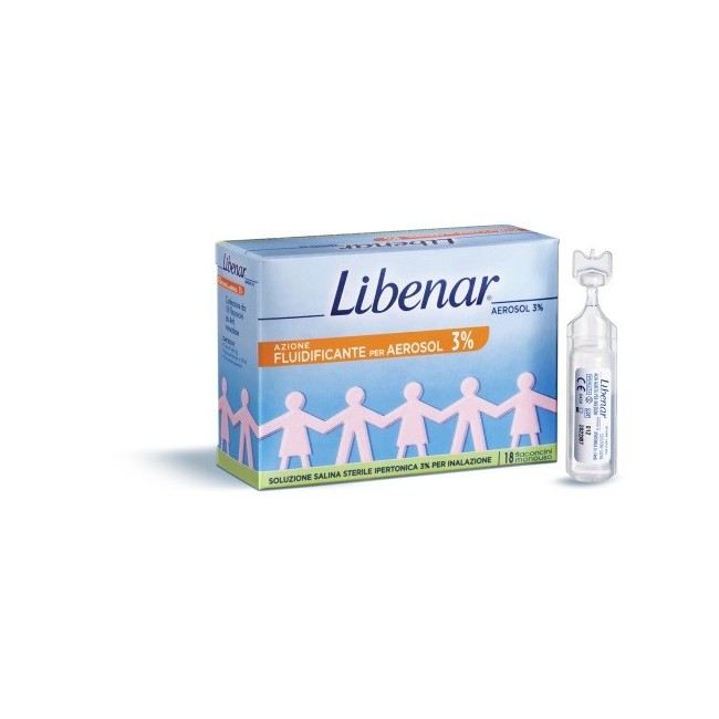 Libenar 18 fiale aerosol ipertoniche 3% per igiene nasale