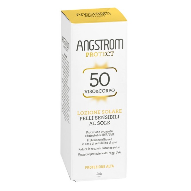 Angstrom lozione pelli sensibili spf50 per viso e corpo 100 ml Angstrom lozione pelli sensibili spf50 per viso e corpo 100 ml