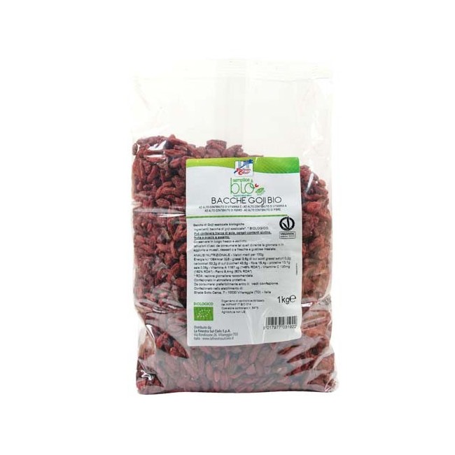 La Finestra sul cielo bacche di goji ad alto contenuto di fibra 1 kg La Finestra sul cielo bacche di goji ad alto contenuto di fibra 1 kg